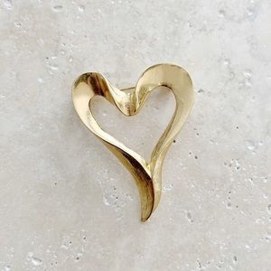 💛 Vintage GIVENCHY Brooch Pin Jewelry Gold Heart